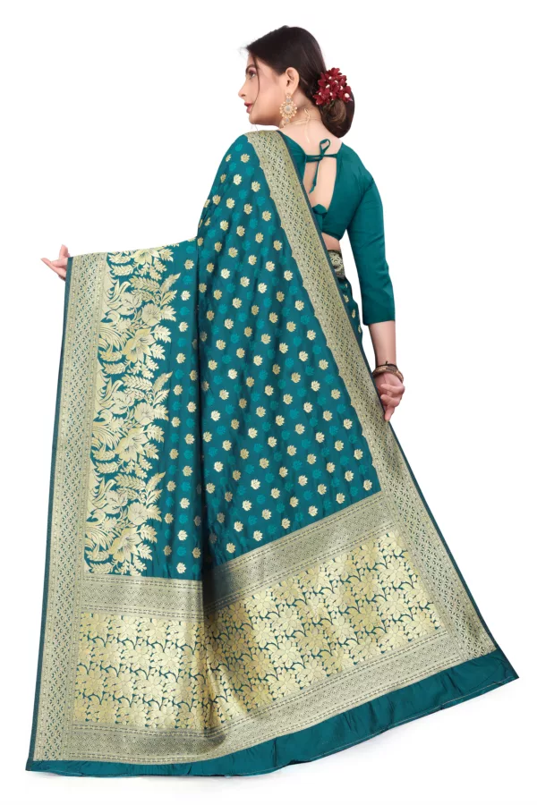Cadmium Green Silk Saree