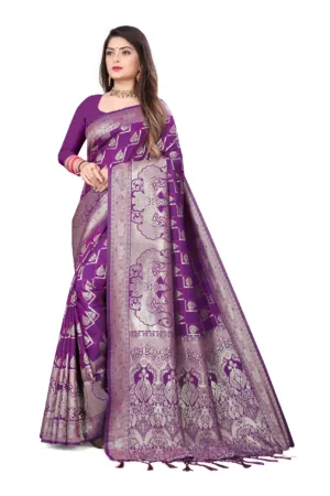 Violet Vixen Silk Saree