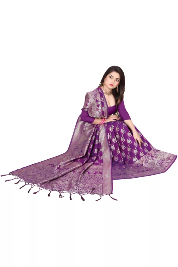 Violet Vixen Silk Saree